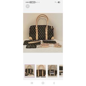 Dooney and bourke monogram satchel set